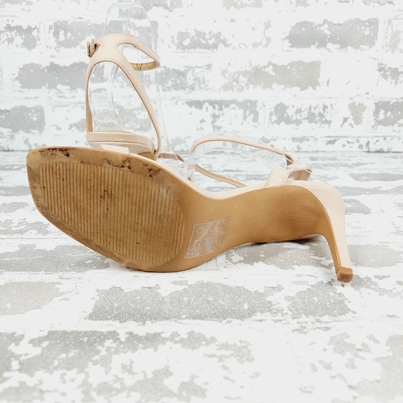 ASOS Cream Buckle Ankle Strap Summer Heeled Sandals O622 - Picture 8 of 16